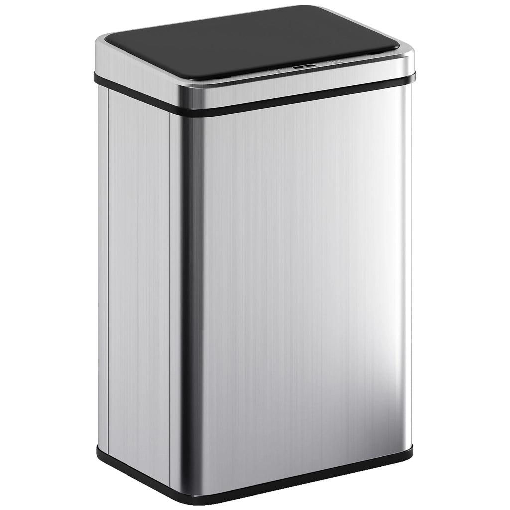 Cestino Intelligente 40L ¨C Minimal ¨C Acciaio Inossidabile Argento