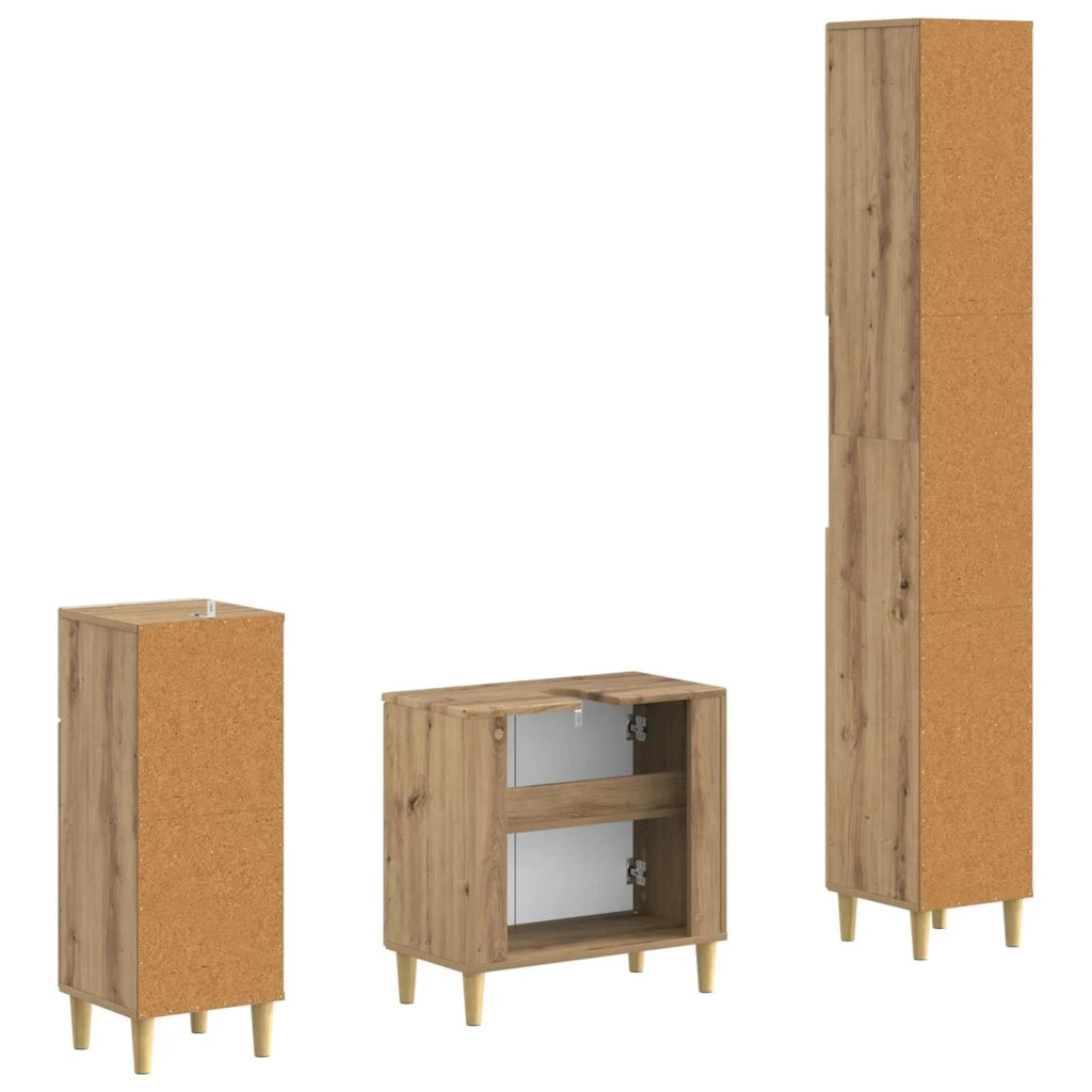 Set di armadietti da bagno in 3 pezzi DELFT 3417872