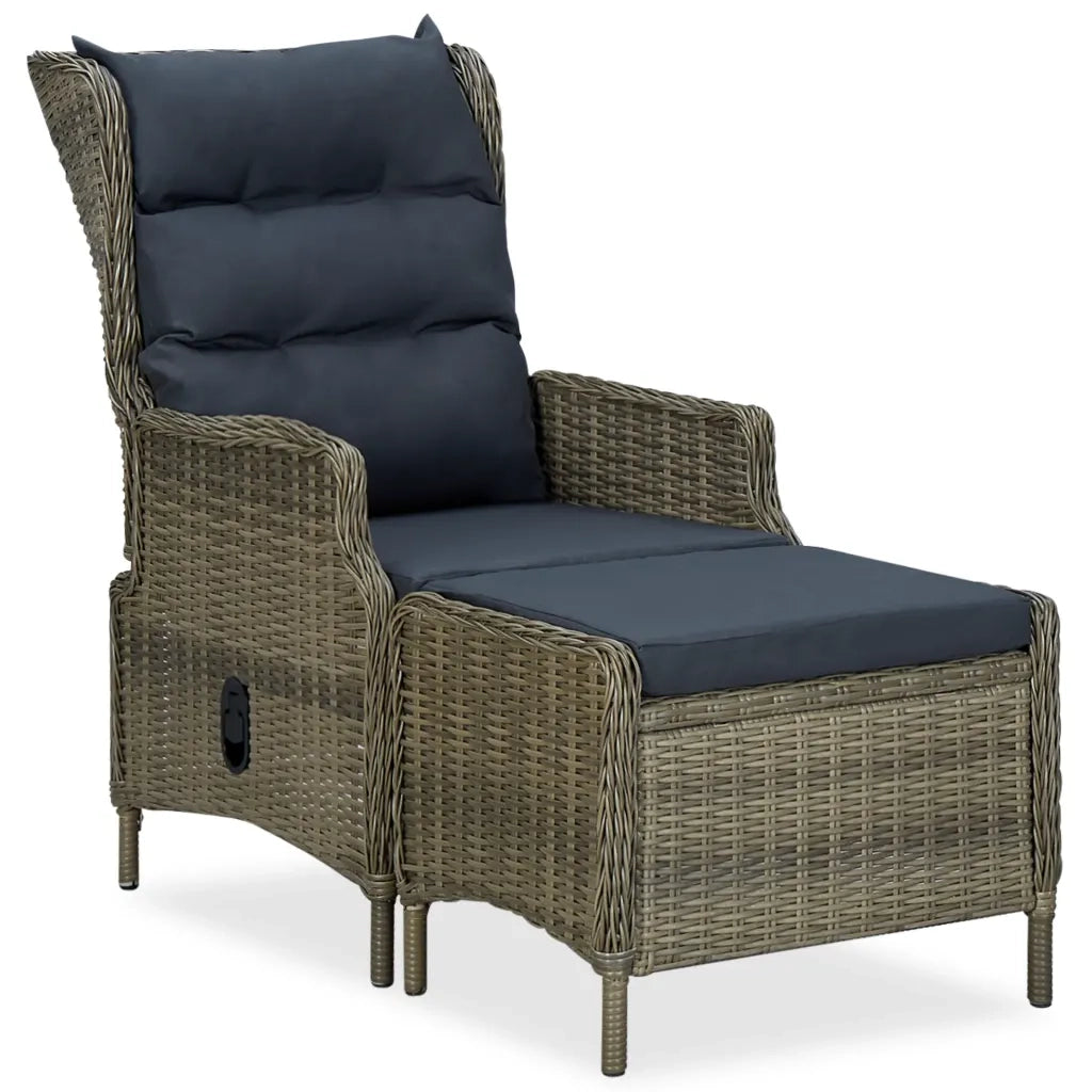 Set da Pranzo da Giardino 9 pz con Cuscini in Polyrattan Marrone 3060161