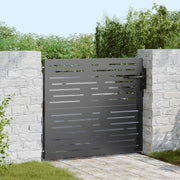 Cancello da giardino con blocco Nero 85 x 100 cm 42015874