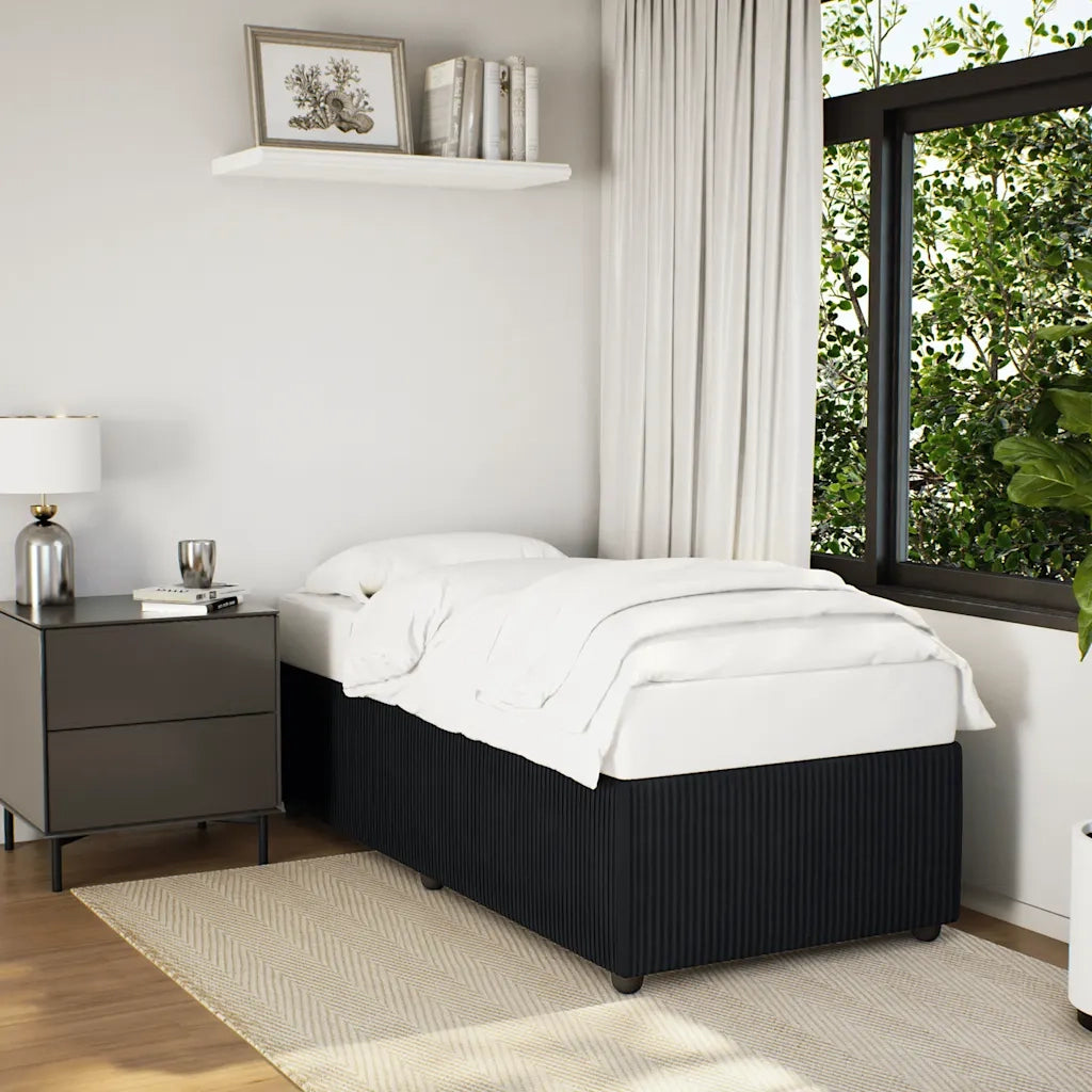 Giroletto-Struttura Letto Nero 90x190 cm in Velluto 628876