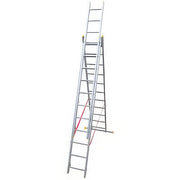 Scala Trasformabile in Alluminio a Tre Rampe 11+11+11 Gradini EN 131 Easy Three