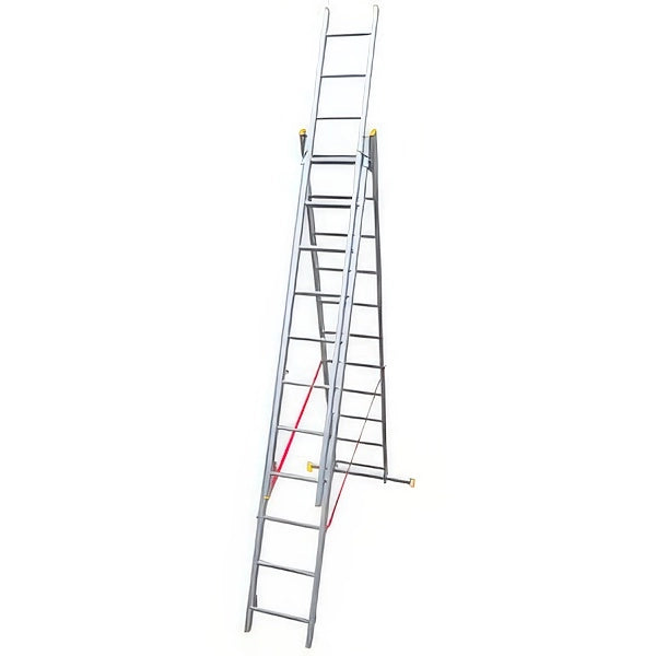Scala Trasformabile in Alluminio a Tre Rampe 11+11+11 Gradini EN 131 Easy Three