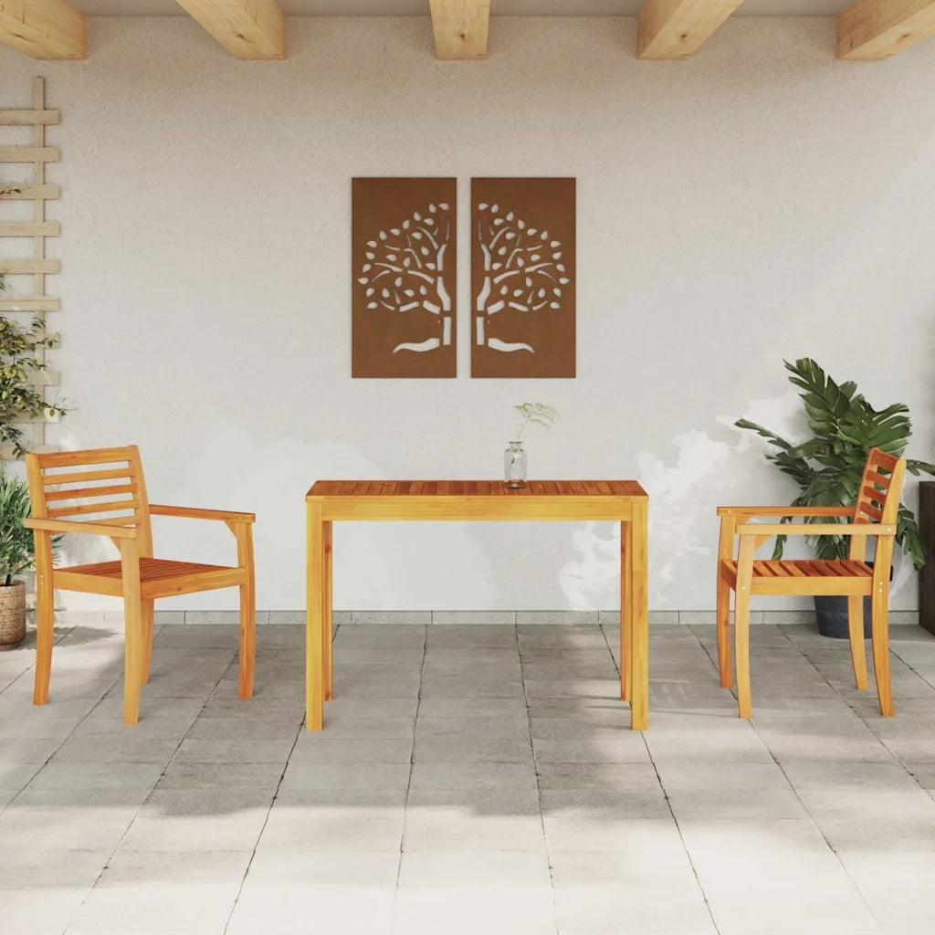 Set da Pranzo per Giardino 3 pcs Marrone