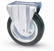 RUOTA INDUSTRIALE D 100 MM GOMMA 80/A PIASTRA FIS- AVO- 1,0 pz