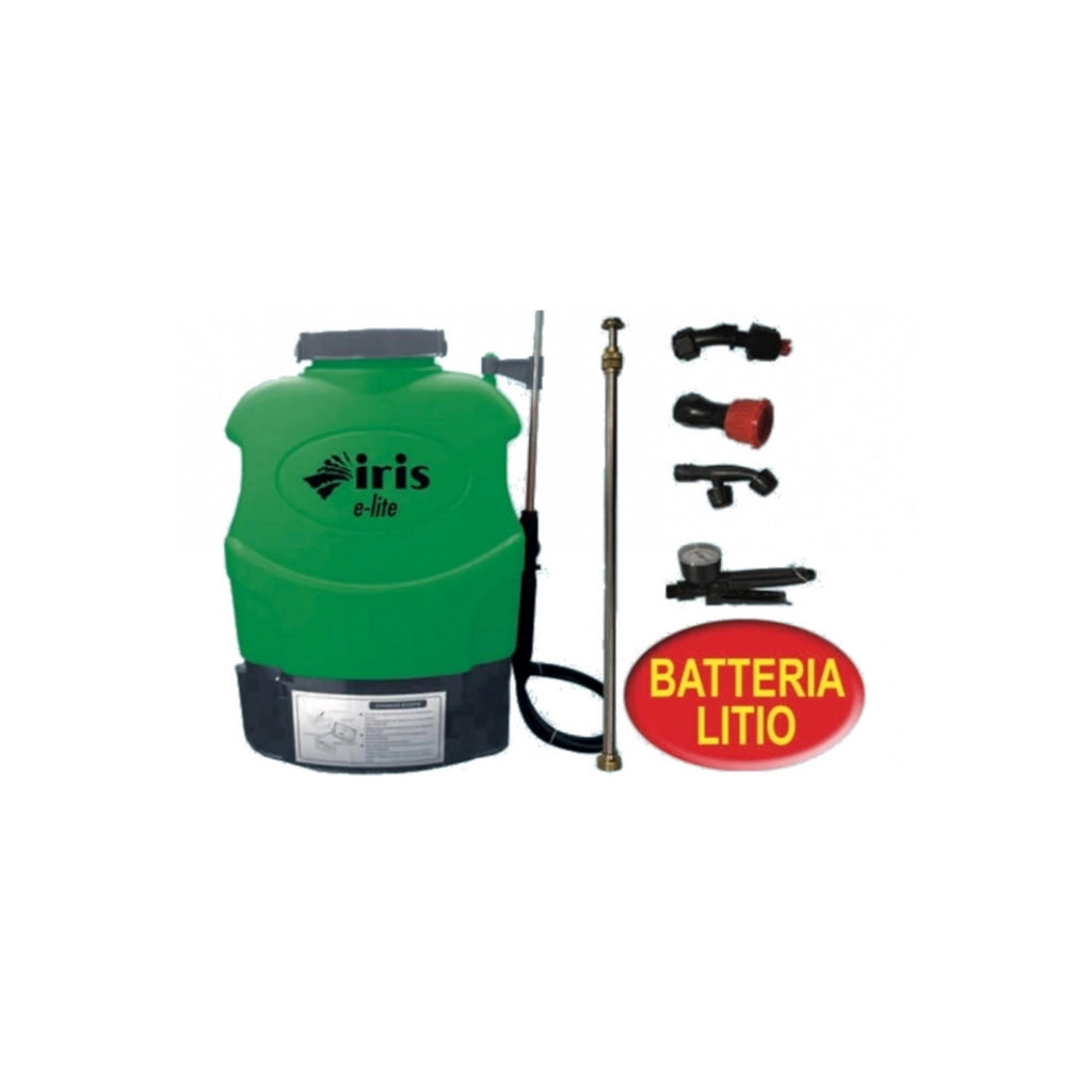 Pompa Irroratrice a Zaino IRIS E-Lite 16 Litri a Batteria Litio 12V con Lancia INOX