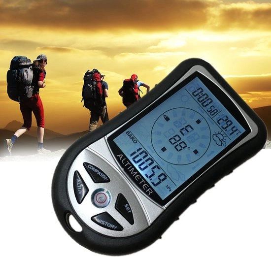 Multiplo 8 in 1 per pesca all'aperto, incluse funzioni altimetro, termometro e barometro (batterie non incluse)