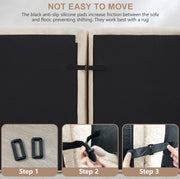 Divano modulare ad angolo 3 posti con pouf, imbottitura in schiuma ad alta densità 32D, tessuto morbido beige chiaro