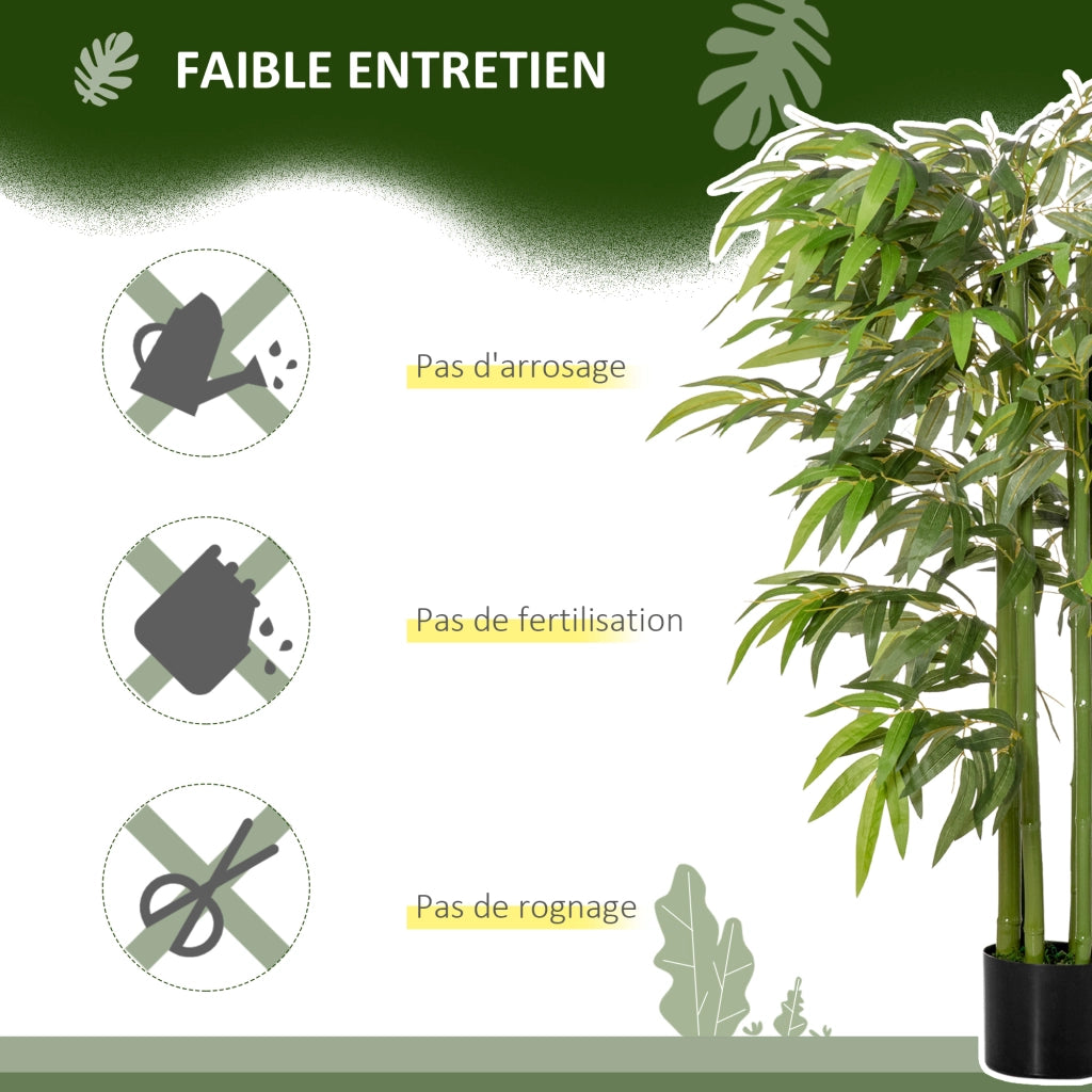 Pianta artificiale bamb¨´ ¨C Minimal ¨C 140 cm con vaso verde