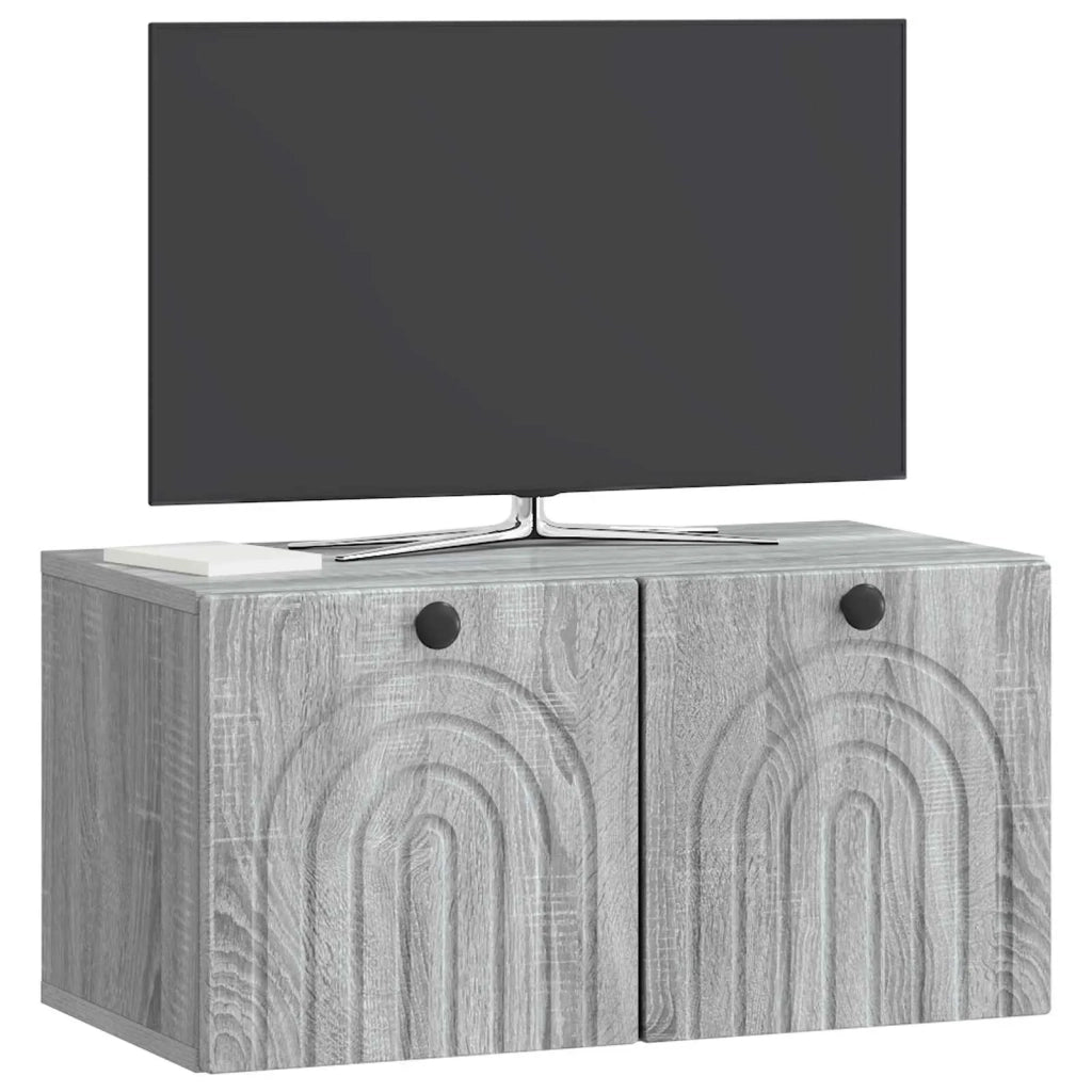 Mobile Porta TV da Muro Grigio Sonoma 59,5 x 31 x 30 cm 898201
