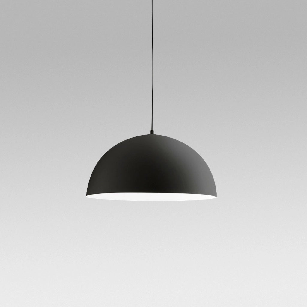 Lampada a Sospensione Bonella S/P - Design Moderno in Alluminio Finitura Nero Opaco, Attacco E27, Installazione Interna - Gealuce