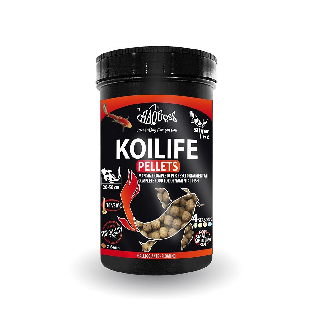 Haquoss KoiLife Pellets 1000ml/360gr Ø6mm - mangime in pellet per pesci da laghetto
