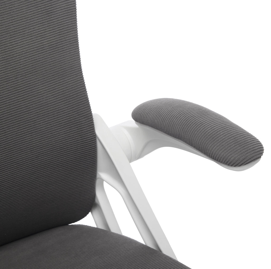 Sedia da Ufficio Ergonomica con Schienale in Rete, Supporto Lombare Regolabile e Poggiatesta - Poltrona Direzionale Alta per Casa e Ufficio