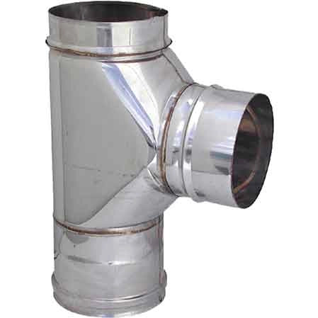 RACCORDO A T 90  ° PER CANNE FUMARIE  EE ? 160 mm