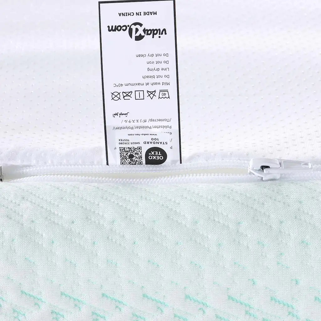 Topper per materasso Bianco e Verde 140 x 200 cm 4106161