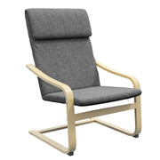 Poltrona Relax con Cuscino ¨C Minimal ¨C Grigio Tessuto 65x79x98 cm