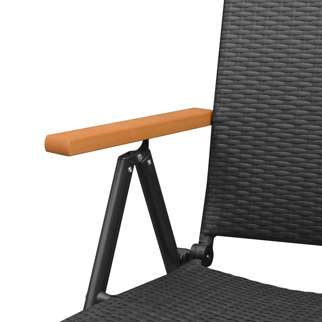 Set da Pranzo da Giardino 9 pz Nero e Marrone 3060075