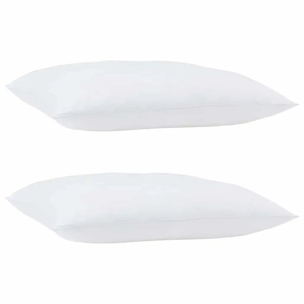 Cuscino 2 pcs Bianco 61 x 41 x 20 cm Cotone e Poliestere 42007802