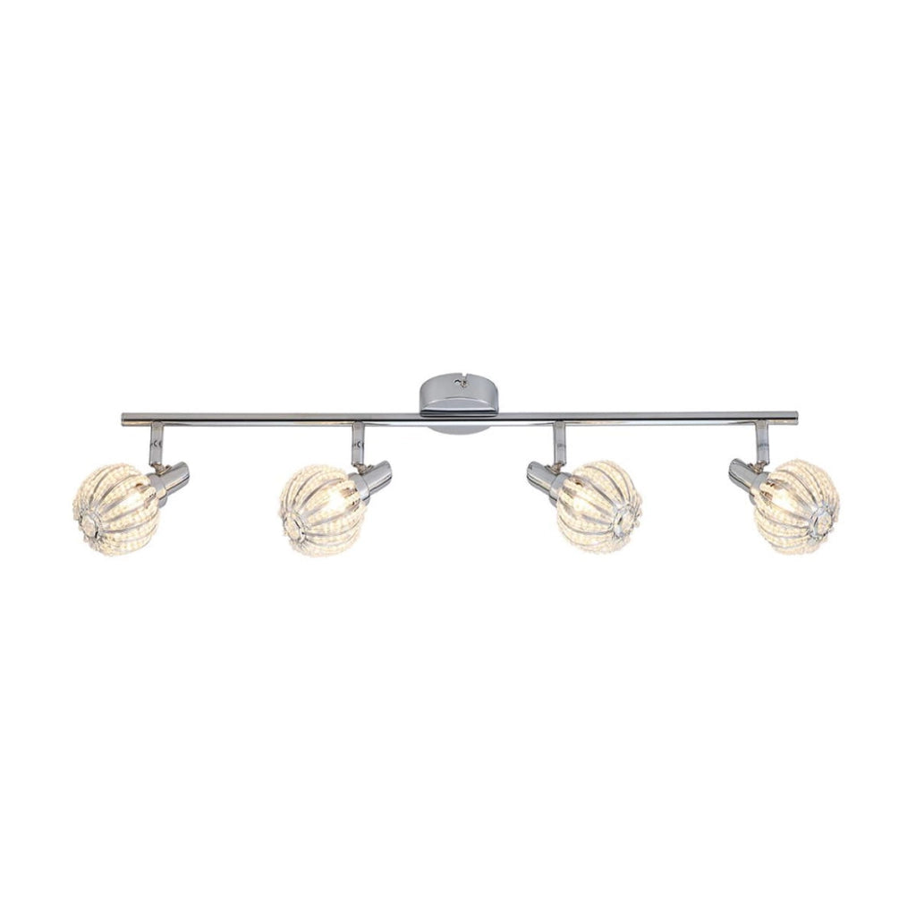 Plafoniera Italux Lopez classica cromata 4 luci G9