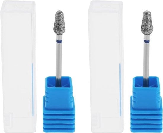 Boor per unghie elettrico - 3/32 pollici - bit E-file - kit per unghie - 2 pezzi - diametro medio - Pro - kit per manicure - 0,09 pollici - 2,35 mm - adatto per arte del trucco delle unghie