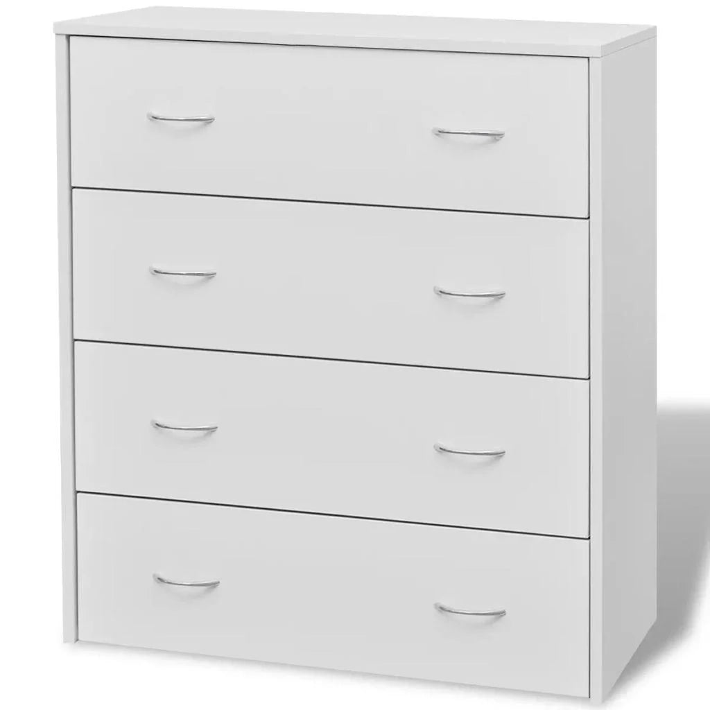 Buffet credenza mobiletto consolle mobile contenitore con 4 cassetti 71 cm bianco 4402003