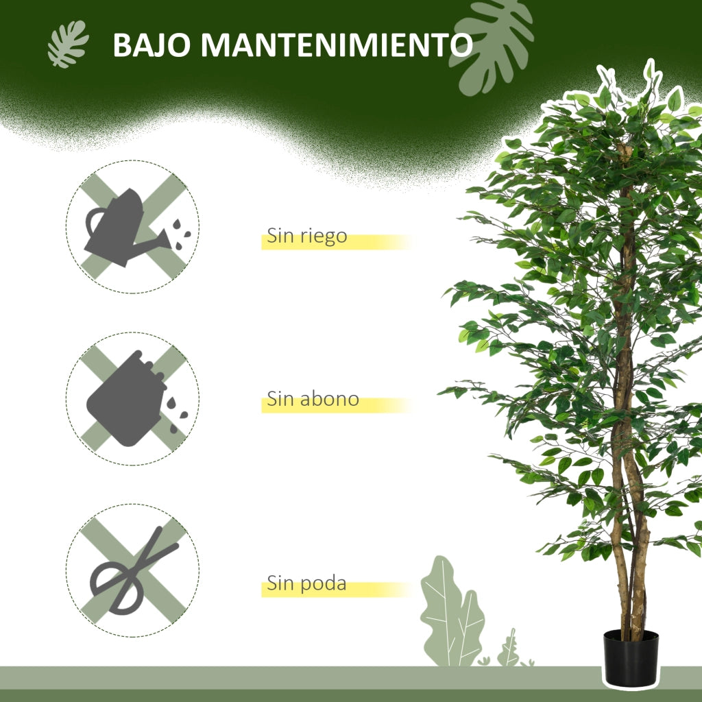 Ficus Artificiale con Tronchi Naturali 180 cm ¨C Minimal ¨C Verde