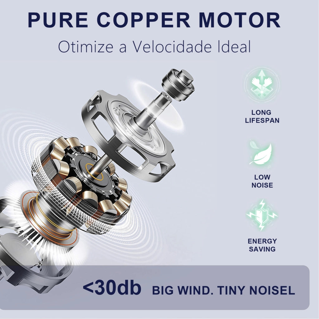Ventilatore da soffitto con luce 52" nero, 3 pale, motore DC reversibile, telecomando