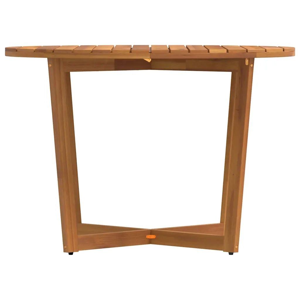 Tavolo da pranzo rotondo da giardino Ø110x75 cm in Legno Massello di Acacia 4108135