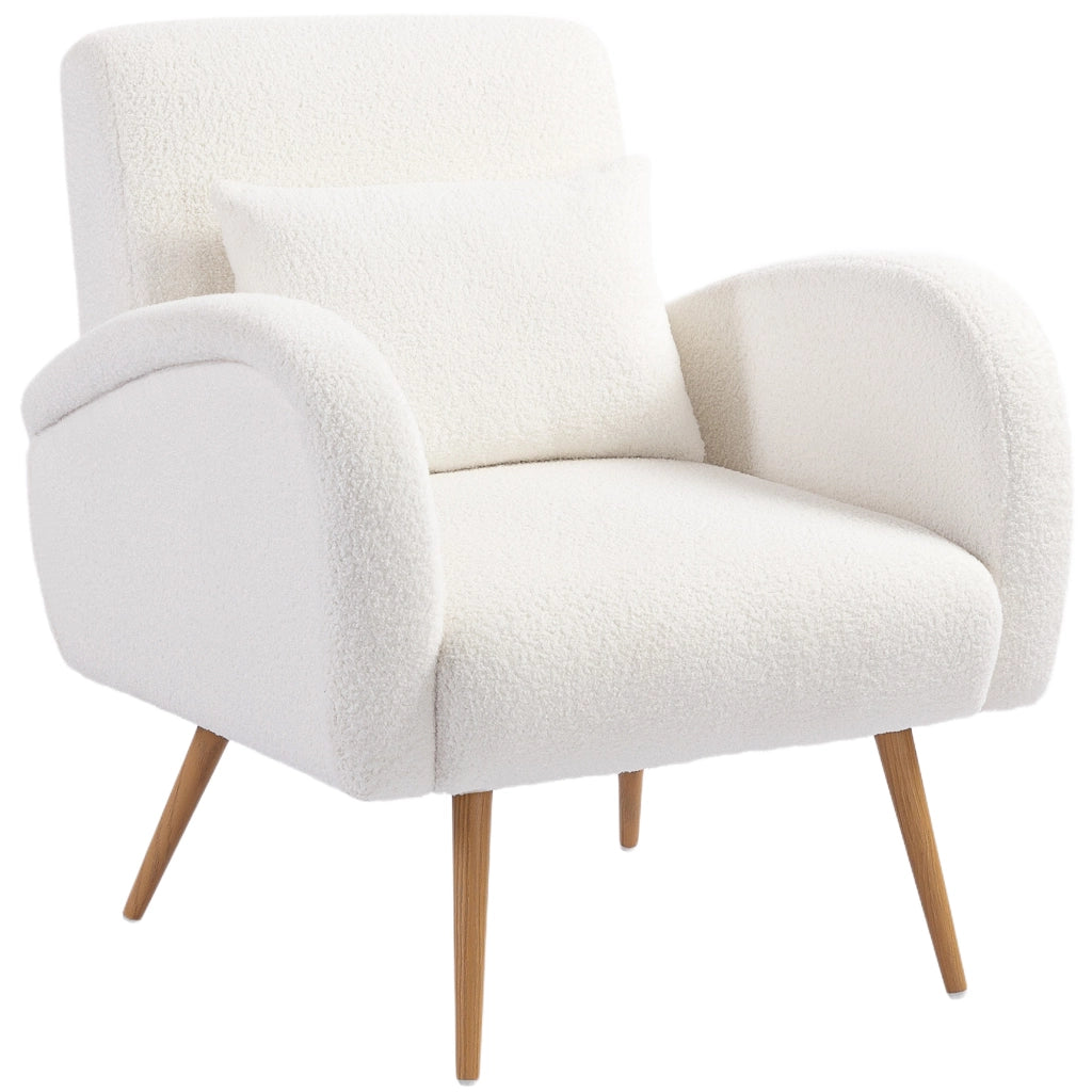 Poltrona Relax Reclinabile con Cuscino Lombare ¨C Minimal ¨C Tessuto Cremewei?