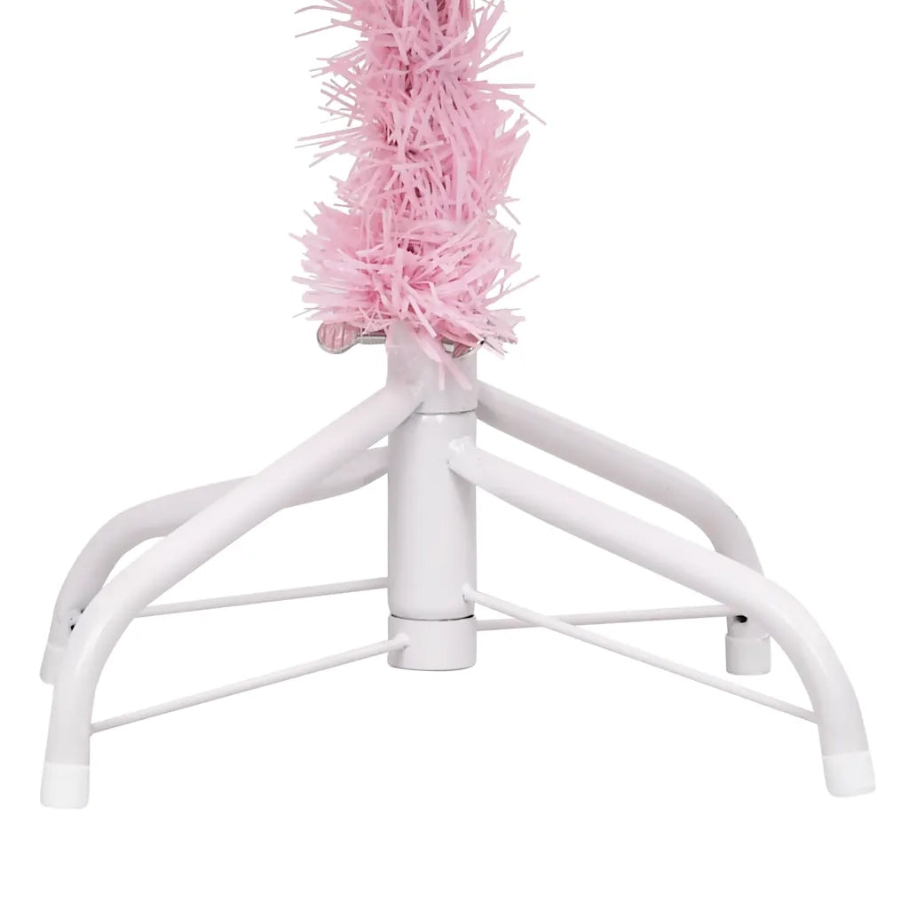 Albero di Natale Preilluminato con Palline Rosa 180 cm PVC 3077671