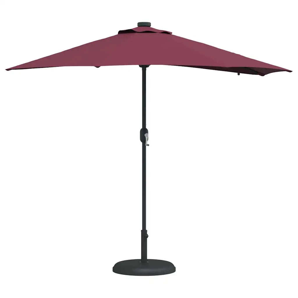 Ombrello da giardino Rosso Bordeaux 294 x 150 x 223 cm 42003263