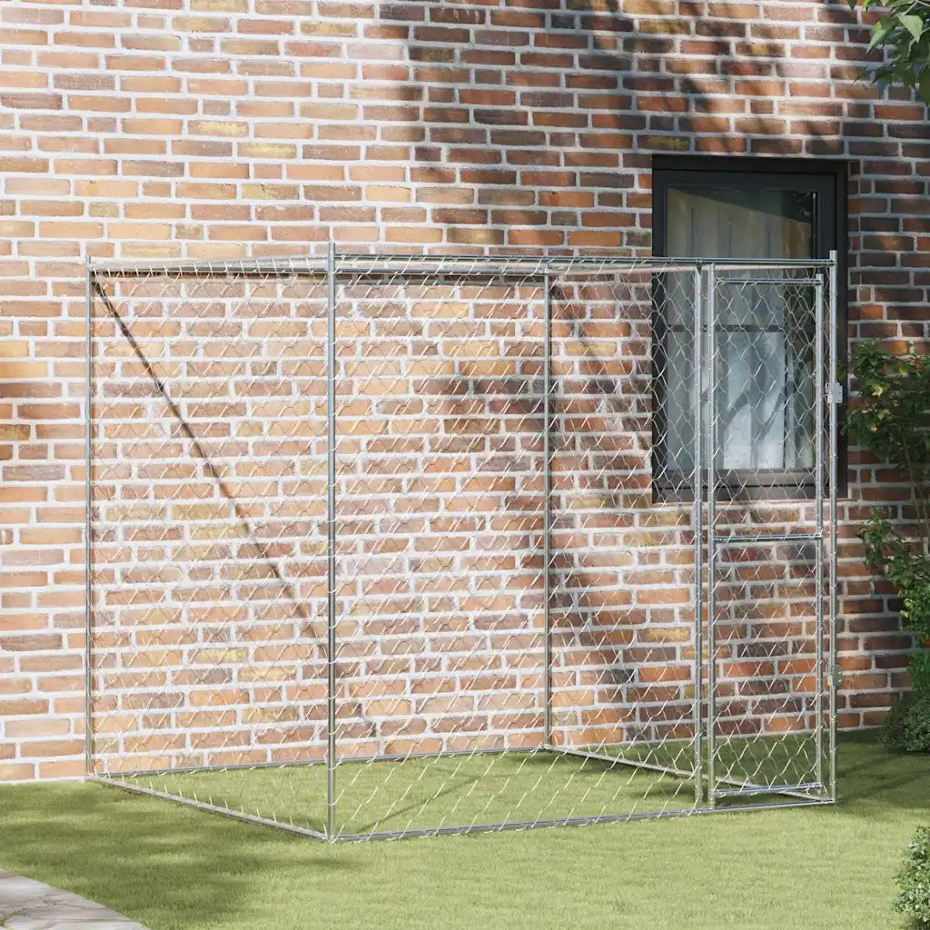 Gabbia per cani Argento 200 x 200 x 200 cm Acciaio zincato 42009134
