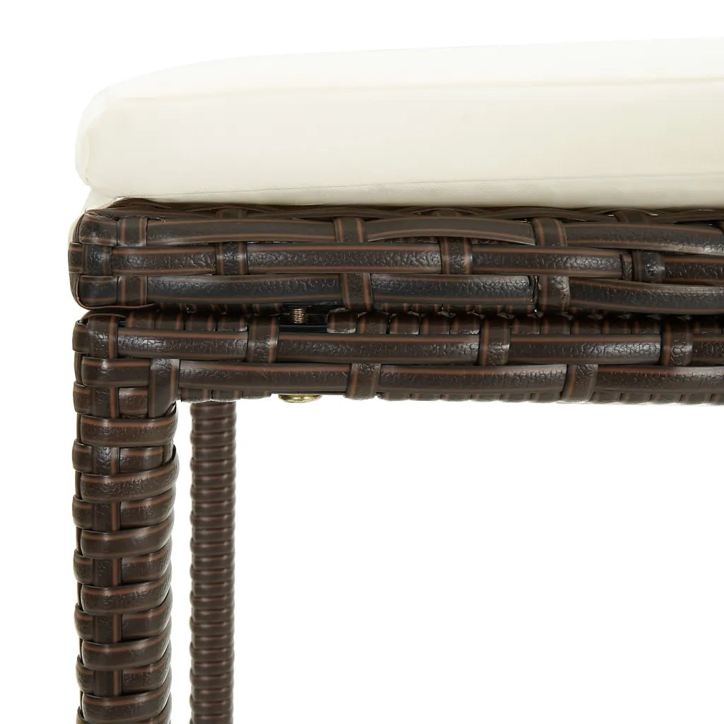Set da Bar da Giardino 9 pz con Cuscini Marrone 3068013
