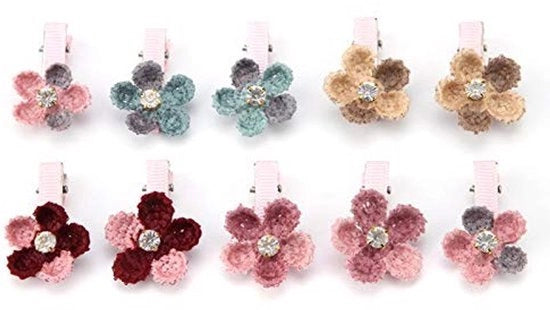 Accessori per cani - Spilla per capelli floreale - Carina - Colorata - Accessori per animali domestici - Cura del pelo - Adatta per piccoli cani - Festa