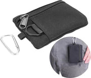 Tas Portamonete con Molletta e Cinturino con Cerniera di Carabina - Mini Portatile EDC - Esterno.