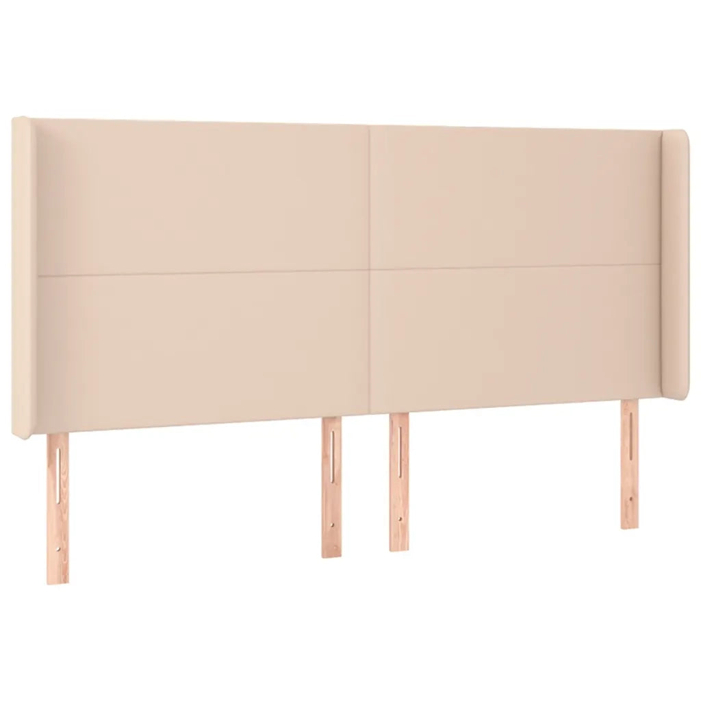 Testiera | Testata ad Orecchio Cappuccino 183x16x118/128 cm in Similpelle