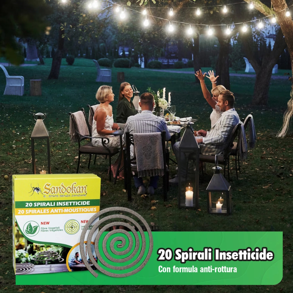 30 spirali Anti Zanzare insetticide formula anti rottura in fibra vegetale +porta spiarli
