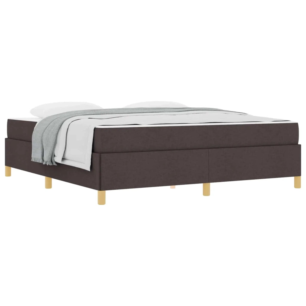 Struttura del letto Marrone Scuro 180 x 200 cm Tessuto
