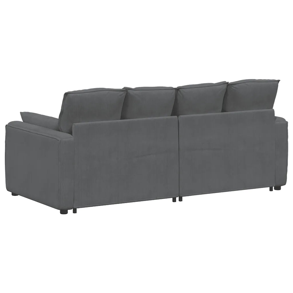 Divano Modulare con Cuscini Grigio Scuro 3321138