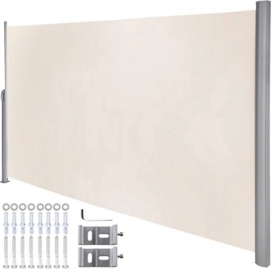 Rientrante schermo per terrazza - tenda da sole - schermo laterale - 160 x 300 cm