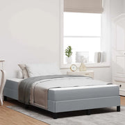 Letto a molle con materasso Grigio chiaro 120 x 190 cm Tessuto