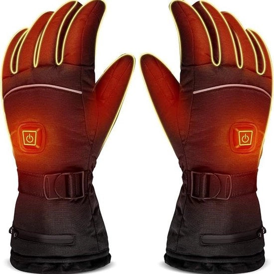 Verduttore elettrico per inverno - Guanti riscaldanti - Impermeabili, Resistenti al vento - Guanti unisex neri ( Batteria non inclusa )