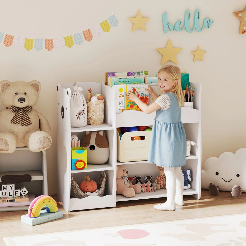 Libreria per bambini con ripiani aperti e scomparti ¨C Zephmum ¨C Bianco