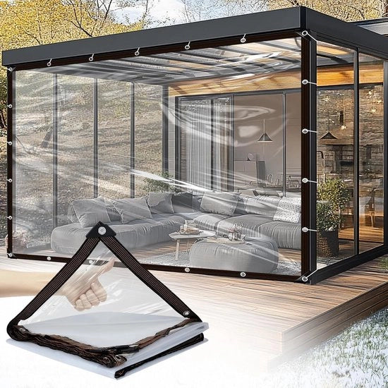Telaio trasparente - impermeabile, resistente all'UV per esterni - 2,5 x 3 m