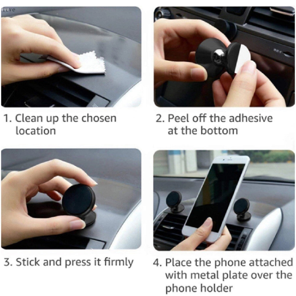 Trade Shop - Supporto Magnetico Porta Cellulare Da Auto Per Smartphone Gps Autoadesivo Q-cg51 -