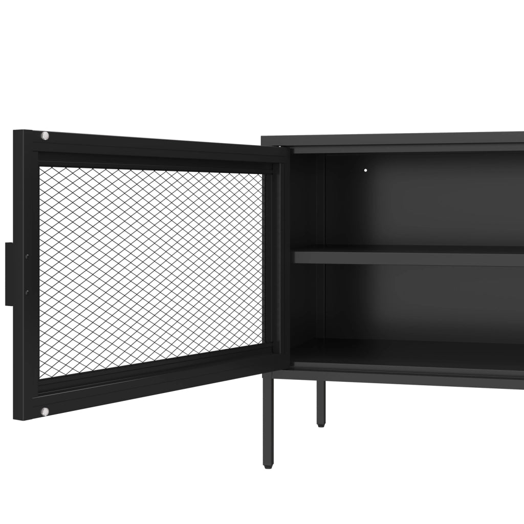 Mobile TV in metallo 120cm nero TOM