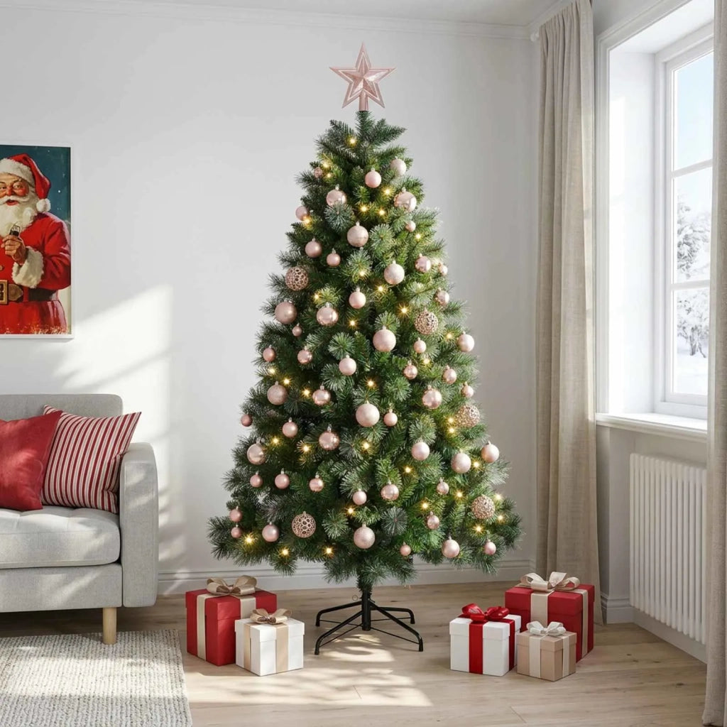 Albero di Natale artificiale con pallina 210 cm 300 LED 3461298
