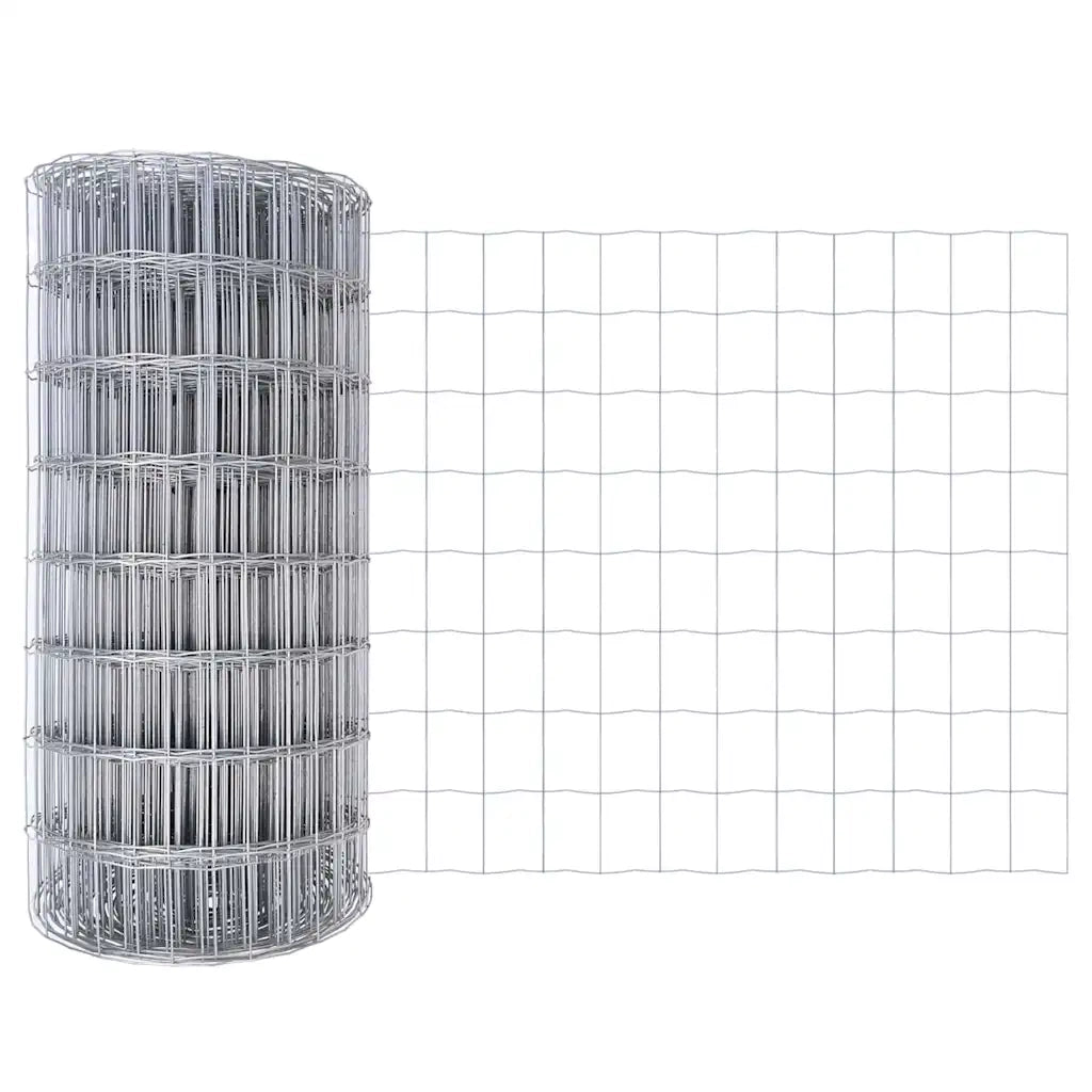 Recinzione con Posto Argento 0,4 x 50 m Acciaio e PVC 3350534