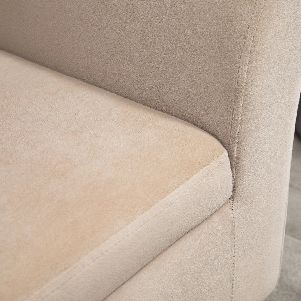 Divano con cassetti e braccioli ¨C Minimal ¨C Beige 111.5x41x65 cm