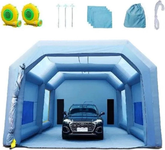 Cabina di verniciatura gonfiabile - 2 soffiatori - tenda da festa gonfiabile - 4 x 2,5 x 2,2M